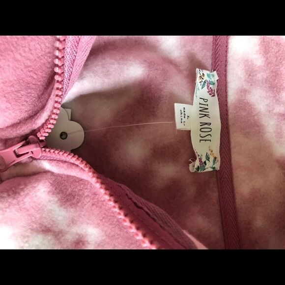PINK Rose sweatshirt pink and white size L juniors Barbie core - Picture 6 of 9